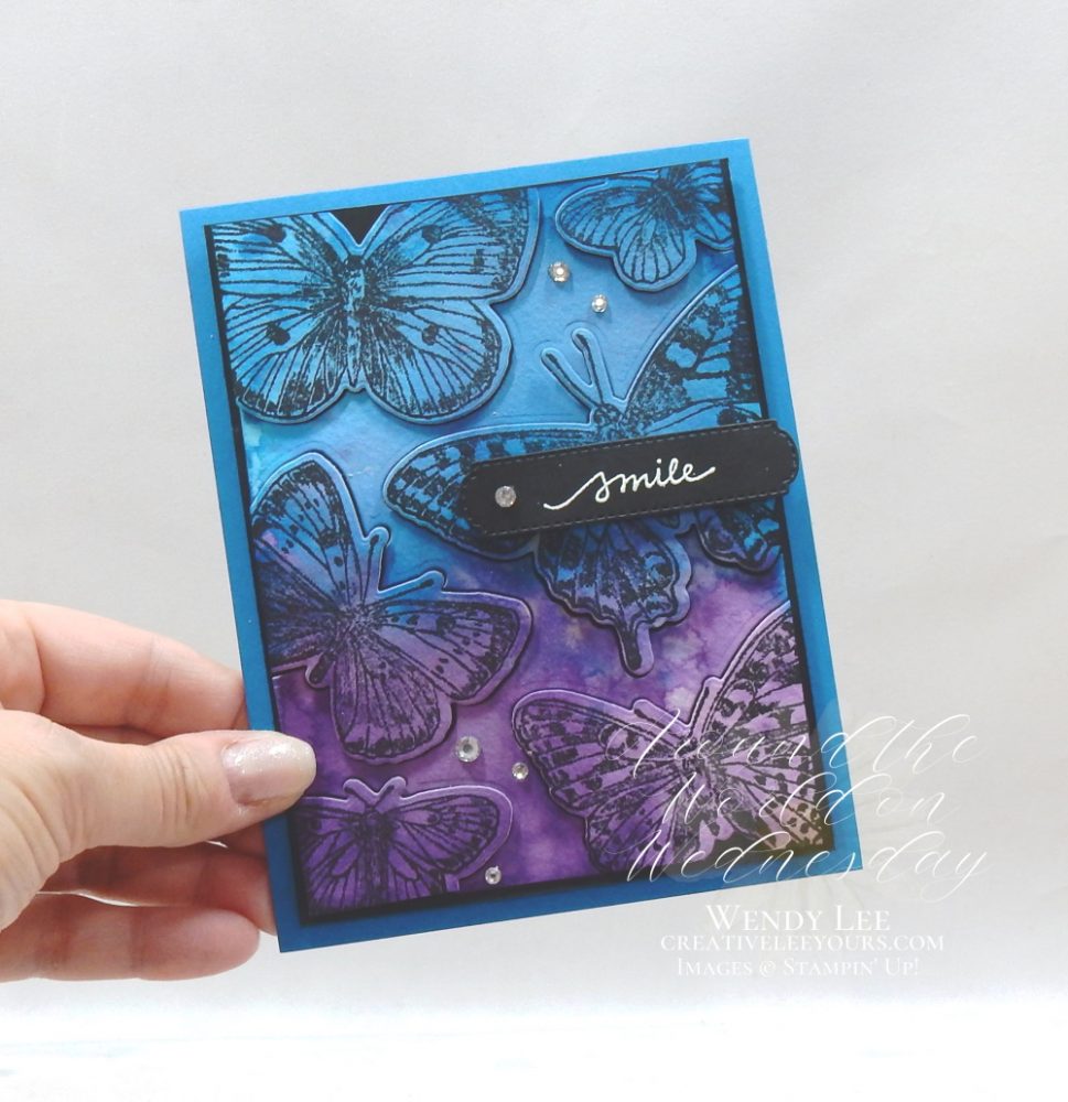 Watercolor Butterflies by Wendy Lee, watercolor, Butterfly Brilliance stamp set, Lovely you stamp set, stampin up, stamping, SU, #creativeleeyours, creatively yours, creative-lee yours, #cardmaking, #handmadecard, #rubberstamps, #stamping, friend, celebration, congratulations, thank you, hello, birthday, warm wishes, anniversary, stamping, DIY, paper crafts, #papercrafting , #papercraftingsupplies, #papercraftingisfun , #aroundtheworldonwednesday, #aWOWbloghop, #brilliantwings