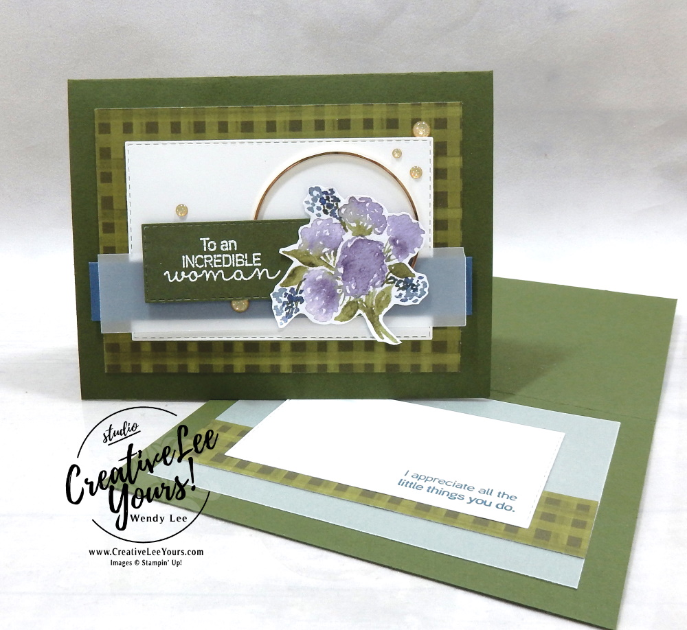 Incredible Woman by wendy lee, #wendylee , #creativeleeyours , #stampinup , #su , #stampinupdemonstrator , #cardmaking, #handmadecard, #rubberstamps, #stamping, #cardclass ,#cardclub ,#cardclasses ,#onlinecardclasses,#tutorial ,#tutorials ,#technique ,#techniques #DIY, #papercrafts , #papercraft , #papercrafting , #papercraftingsupplies, #papercraftingisfun, #papercraftingideas, #makeacardsendacard ,#makeacardchangealife , #livepapercrafting, #card, #friend, #mothersday, #thankyoucard, #hydrangeahaven, #hydrangeahill, #appreciation, #birthday, #facebooklive, #video