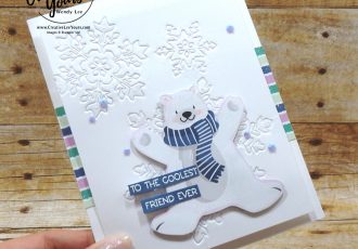 Coolest Friend Ever by Wendy Lee, stampin Up, SU, #creativeleeyours, handmade card, friend, celebration , birthday, stamping, creatively yours, creative-lee yours, DIY, papercrafts, rubberstamps, #stampinupdemonstrator , #papercrafts , #papercraft , #papercrafting , #papercraftingsupplies, #papercraftingisfun, Penguin Place stamp set, embossing with dies, #SAB, #penguin playmates, #saleabration, #aroundtheworldonwednesday, #aWOWbloghop