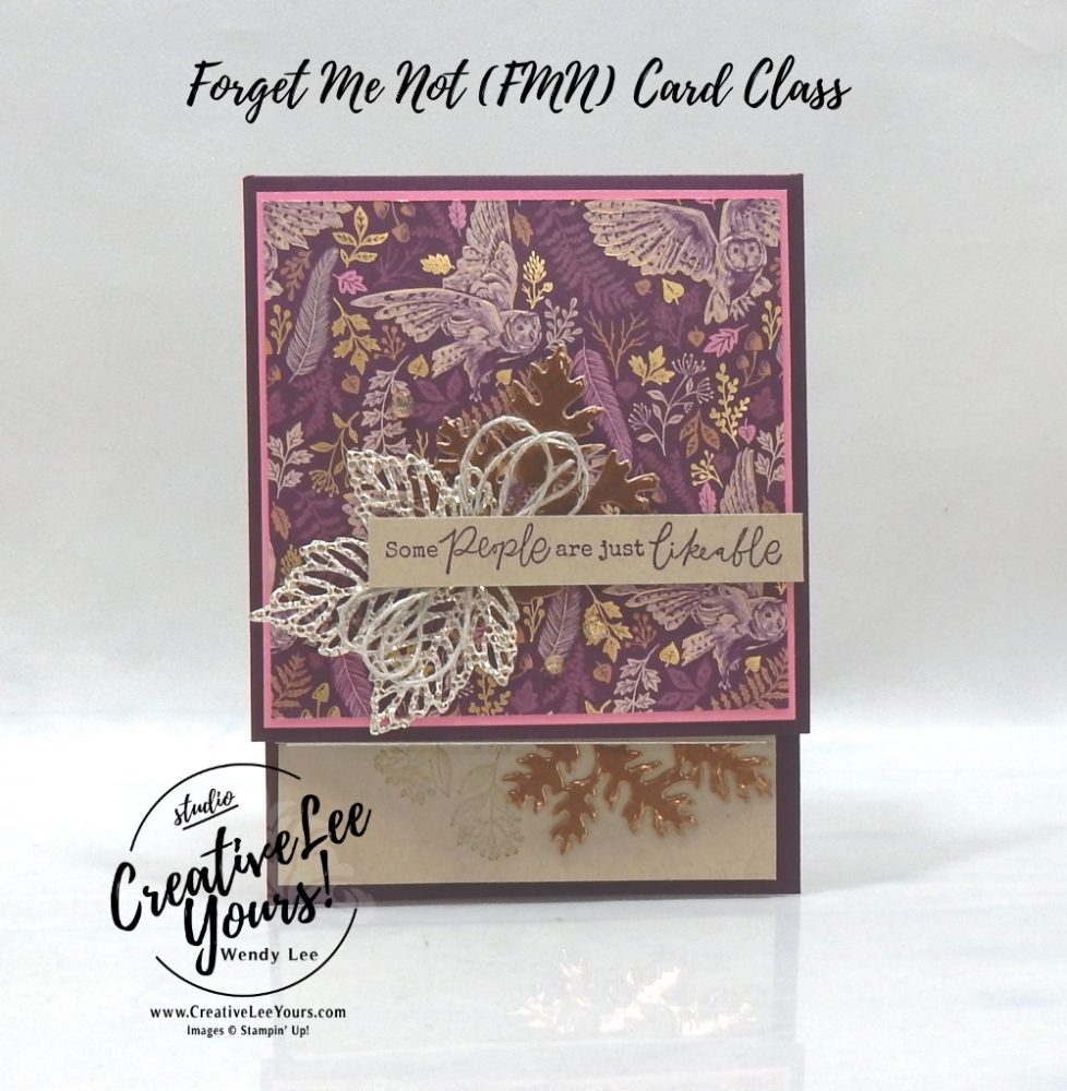 Hidden Flap Pop-Up by wendy lee, Beauty of Tomorrow stamp set, Beautiful Leaves, Gorgeous Leaves, Owls, Fall, Autumn, gratitude, stampin up, stamping, SU, #creativeleeyours, creatively yours, creative-lee yours, #cardmaking, #handmadecard, #rubberstamps #stamping, friend, thinking of you, sympathy, thank you, birthday, stamping, DIY, paper crafts, welcome, #papercrafting , #papercraftingsupplies, #papercraftingisfun , FMN, forget me not, ,#cardclub ,#cardclasses ,#onlinecardclasses , tutorial ,#tutorials ,#funfoldcards ,#funfoldcard ,#makeacardsendacard ,#makeacardchangealife, hidden flap pop up card