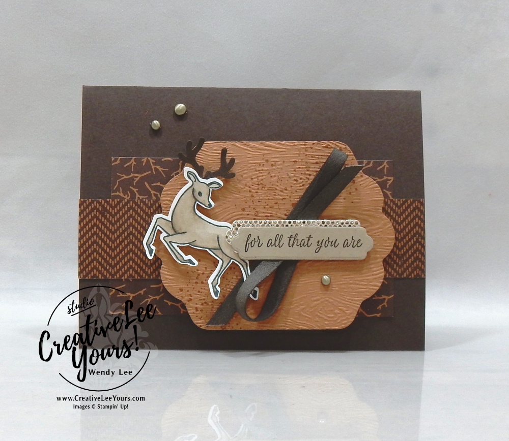 Masculine Thank You by Wendy Lee, Peaceful Deer Stamp Set, Best Year Stamp Set, Gorgeous Leaves Stamp Set, stampin Up, SU, #creativeleeyours, handmade card, friend, celebration, thank you, stamping, creatively yours, creative-lee yours, DIY, birthday, papercrafts, #makeacardsendacard ,#makeacardchangealife , rubberstamps, #stampinupdemonstrator , #cardmaking, #papercrafts , #papercraft , #papercrafting , #papercraftingsupplies, #papercraftingisfun, kylie bertucci, international highlights, blog hop, masculine, outdoor, hunting