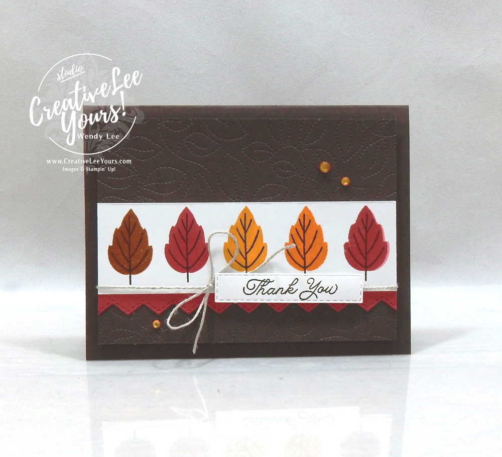Fall Trees by Wendy Lee, September 2021 Paper Pumpkin Kit, Haunts & Harvest, stampin up, handmade cards, rubber stamps, stamping, kit, subscription, #creativeleeyours, creatively yours, creative-lee yours, celebration, smile, thank you, birthday, sorry, thinking of you, love, congrats, lucky, feel better, leaves, trees, sympathy, get well, grateful, comfort, encouragement, hearts, valentine, anniversary, Halloween, wedding, appreciation, bonus tutorial, fast & easy, DIY, #simplestamping, card kit, subscription, craft kit, #paperpumpkinalternates , #paperpumpkinalternative ,#paperpumpkinalternatives, #papercraftingkit