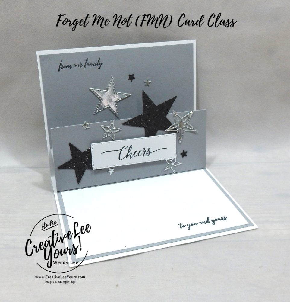 3 Step Fun Fold by wendy lee, Heartfelt Wishes stamp set, stampin up, stamping, SU, #creativeleeyours, creatively yours, creative-lee yours, #cardmaking, #handmadecard, #rubberstamps, #stamping, Christmas, New Years, Celebration, Holiday, DIY, paper crafts, #papercrafting , #papercraftingsupplies, #papercraftingisfun, #stampinupdemonstrator, tutorial, ,#cardclub ,#cardclasses ,#onlinecardclasses,#fmn ,#forgetmenot, #funfoldcards ,#funfoldcard, Peaceful Place, Potted Succulents, Stitched Rectangles, Seasonal Swirls, Stitched Stars