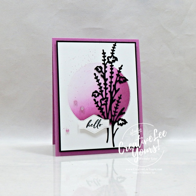 Handmade card with reverse masking technique