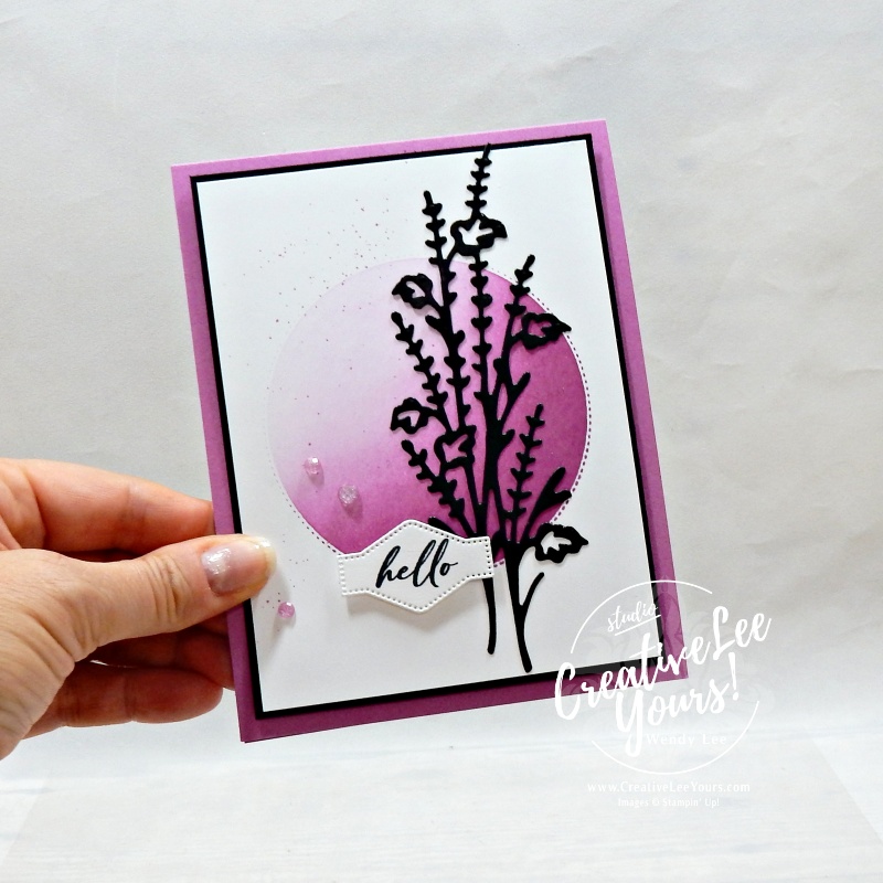 Handmade card with reverse masking technique