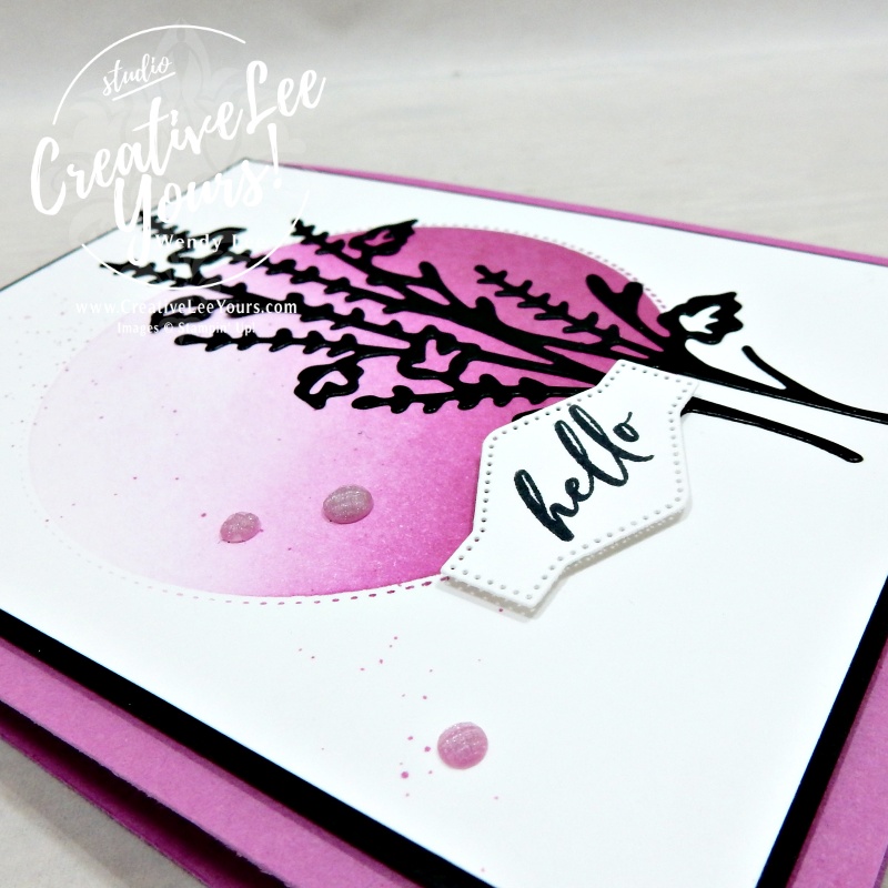 Handmade card with reverse masking technique