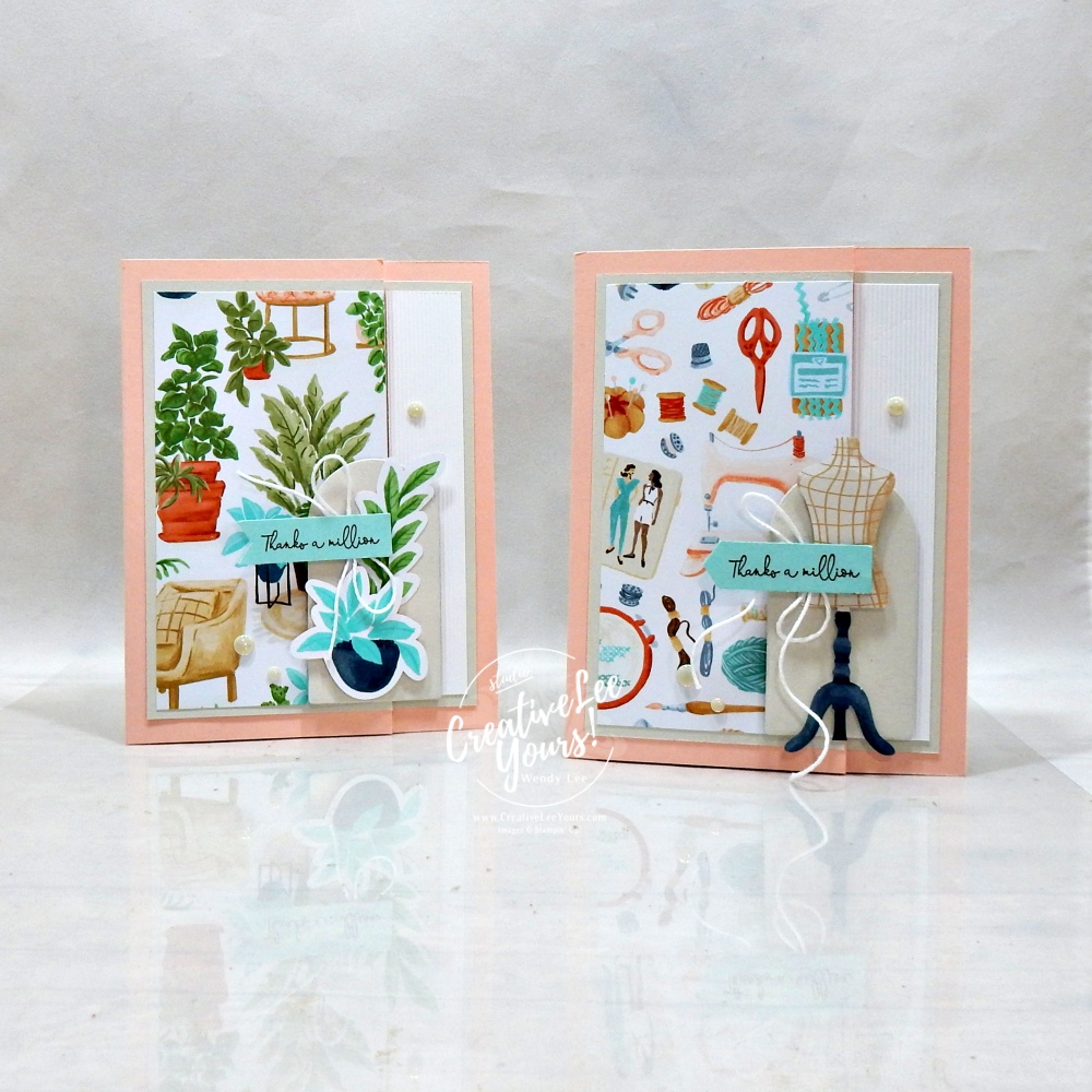 Easy hinge fun fold card featuring Hobby Haven paper, arch die-cut panel, ephemera accents, and Banner Sayings sentiment.