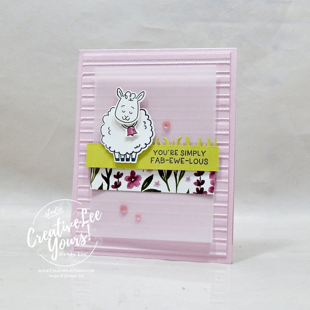 simple handmade card with vellum, embossing, and layered paper