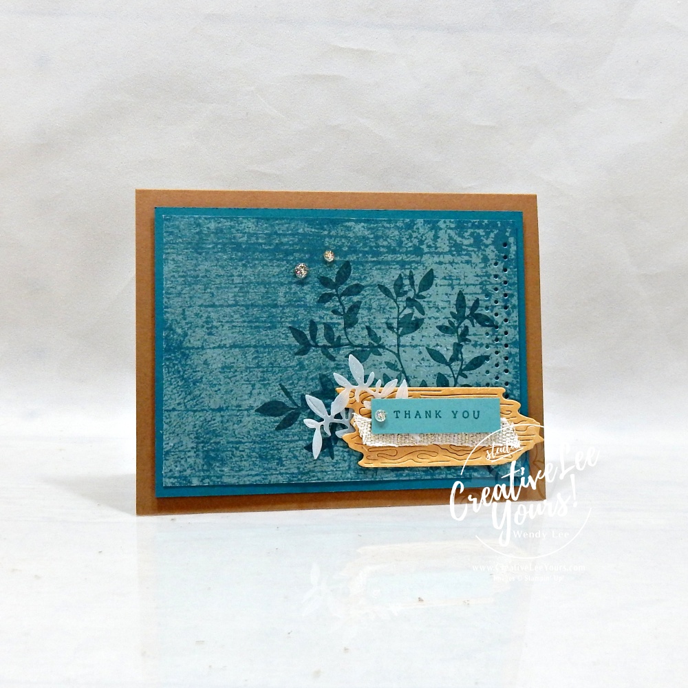 simple handmade card layout using designer paper and layered textures