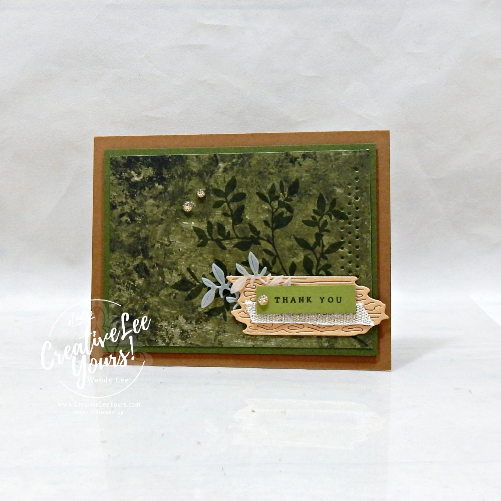 simple handmade card layout using designer paper and layered textures