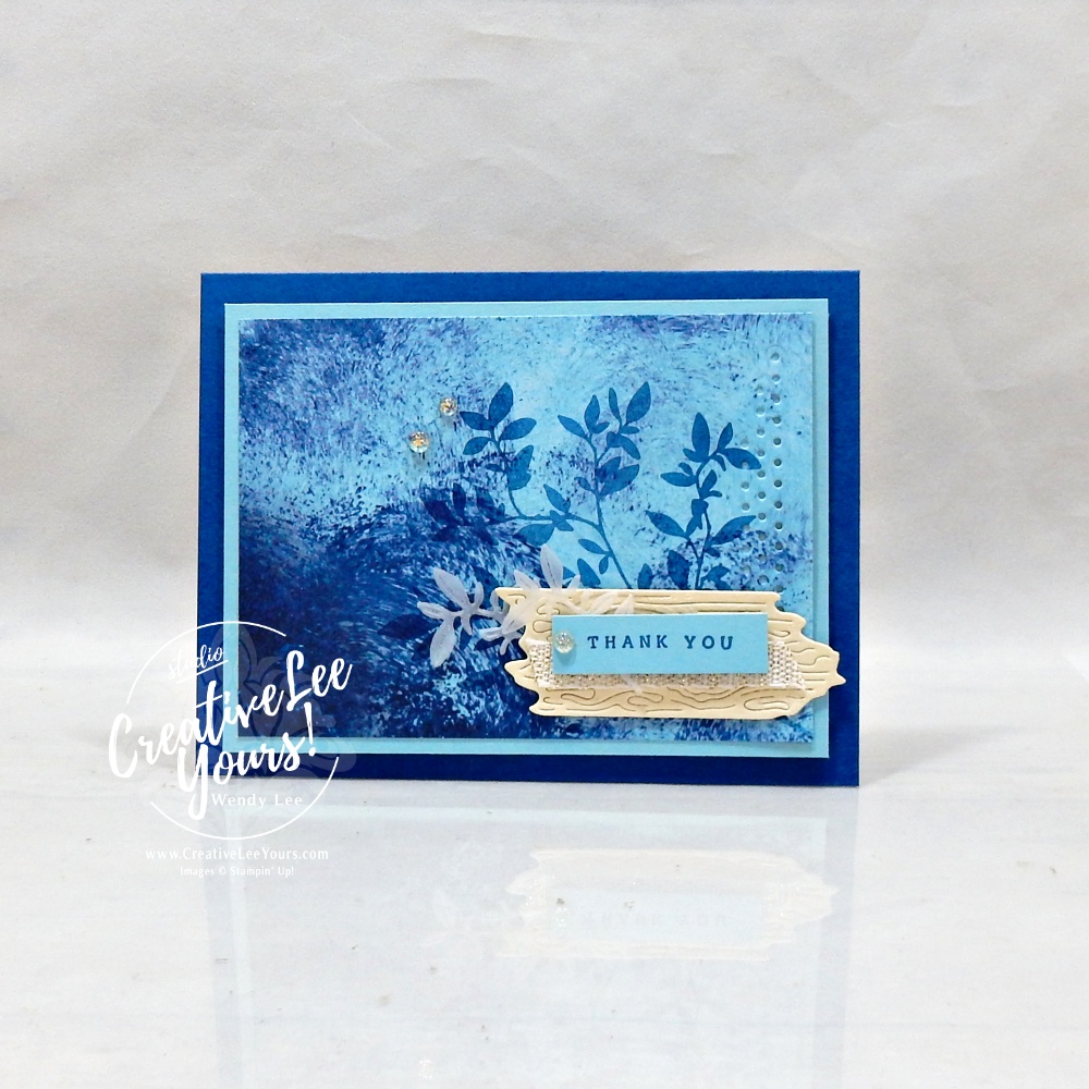 simple handmade card layout using designer paper and layered textures