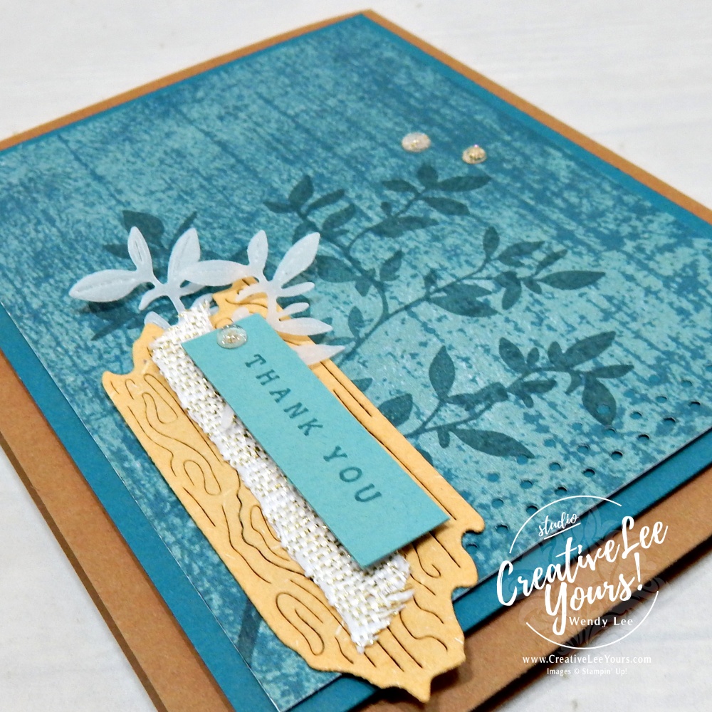 simple handmade card layout using designer paper and layered textures