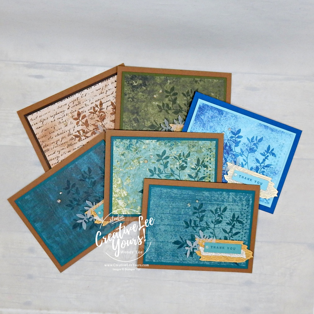 simple handmade card layout using designer paper and layered textures