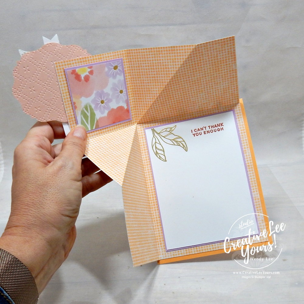 Corner Explosion Fun Fold handmade card featuring layered Designer Series Paper, die-cut details, and a stamped sentiment