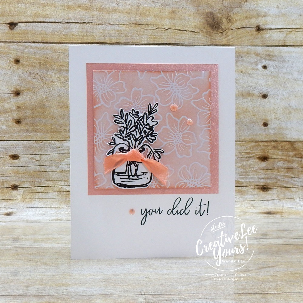 handmade cards using new Stampin Up colors with layered square design