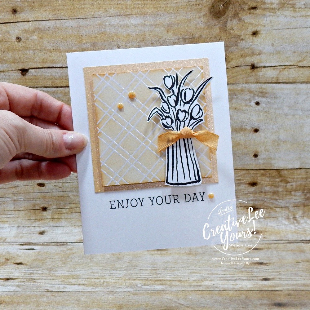 simple card layout with blended background and black and white floral focal image