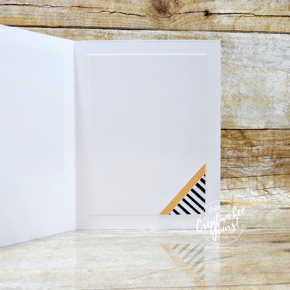simple card layout with blended background and black and white floral focal image