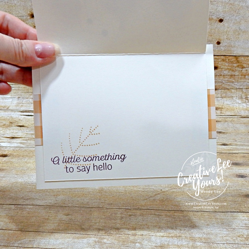 Handmade stamped leaf card featuring a custom stamped background created with the Simply Leaves Stamp & Punch Bundle from Stampin' Up!