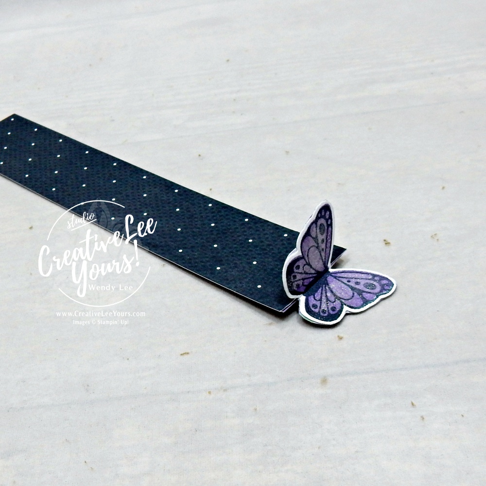 Butterfly bookmark showing the folded construction