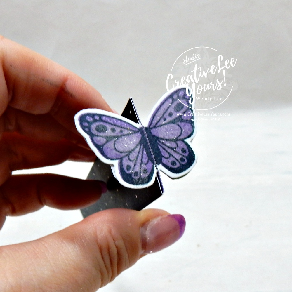 DIY butterfly bookmark with butterfly wings opened